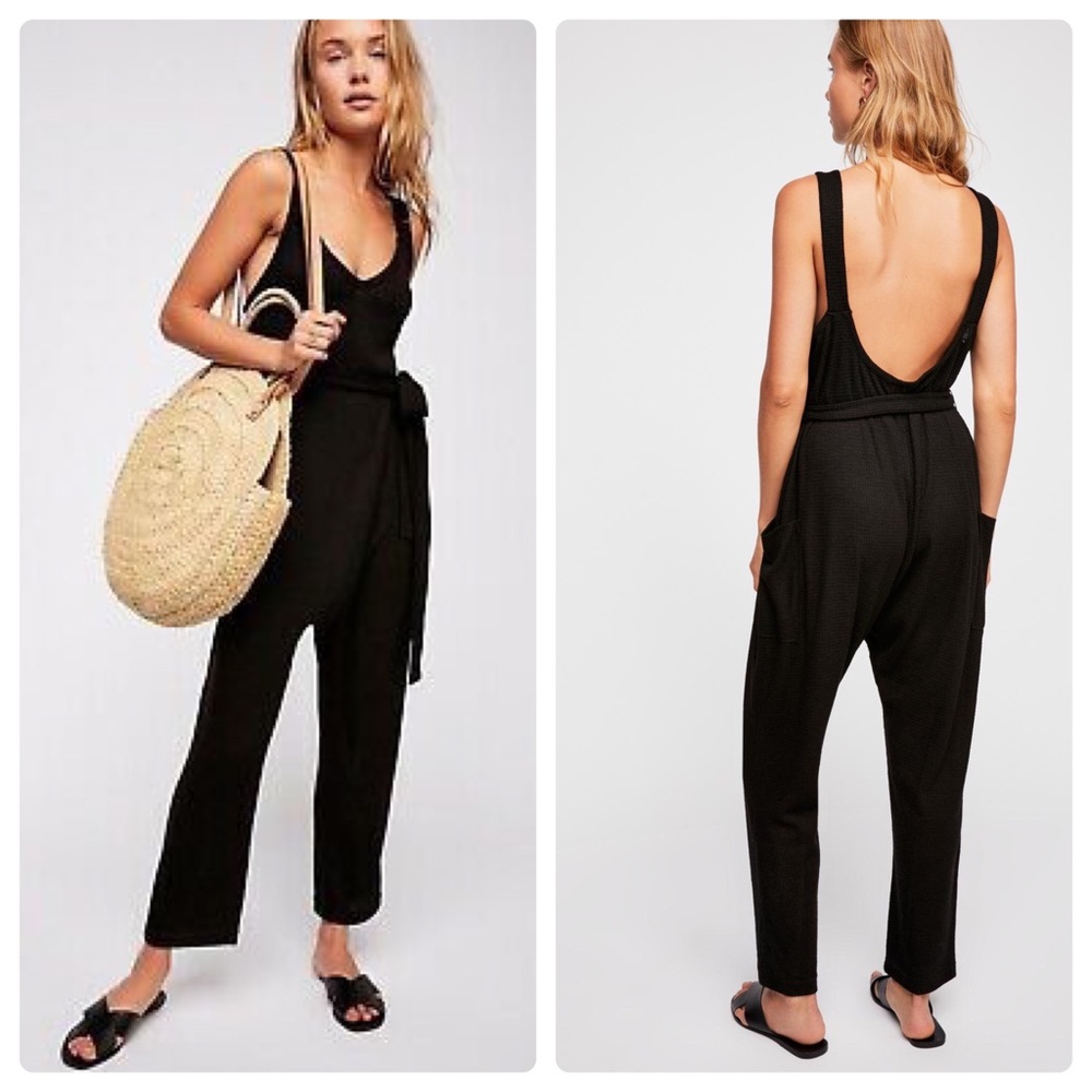Free People Heartbreaker Waffle Jumpsuit